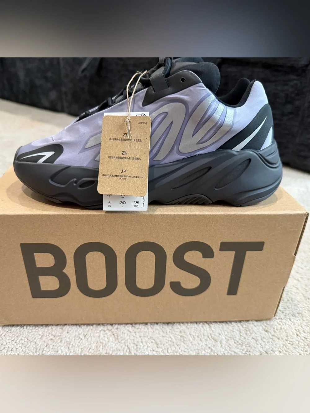 Yeezy 700 V3 Men’s Sneakers - Grey/Purple Black Midsole